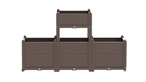 Assemble your own brown flower box; multiple DIY options available.