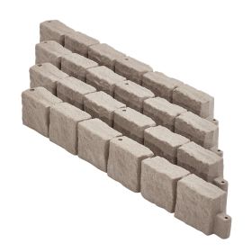 Fake Stone Landscape Edging 46.8x3.9 in Lawn Edging Border Fade-Resistant No Dig