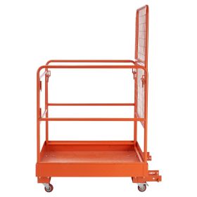 Forklift Safety Cage, 36.2 X 41.1 Inch, Forklift Man Basket With 4 Wheels, 1200 Lbs Capacity, Heavy Duty Work Platform Collapsible Lift Basket, S (Option: default)