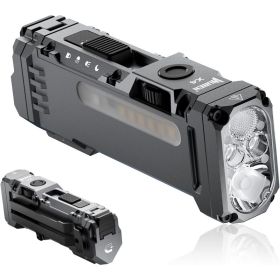 X4 EDC Compact Flashlight With RGB Light 1500 Lumens Mini Tactical Flashlight With Clip, Small Handheld Flashlight For Camping,Emergency,Night Re (Option: default)