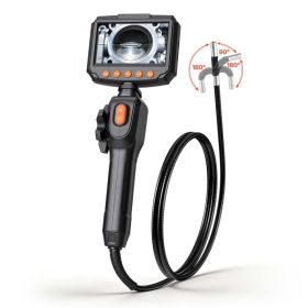 Articulating Endoscope With Light, Two-Way Articulated Borescope Camera, 4.3 HD IPS Screen, 1280 X 720 Lens, 8X Zoom, IP67 Waterproof Inspection (Option: default)