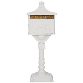 Cast Aluminum Mail Box,Postal Box , Mailbox Color White (Option: White)