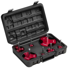 PVC Pipe Reamer Kit, 7-Piece, 3 Blades PVC Fitting Socket Saver, Includes 1/2", 3/4", 1", 1-1/2", 2", 3", 4", Fits Standard 1/2" Drills, Plumbing (Option: default)