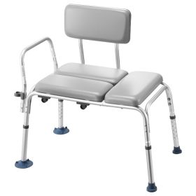 Tub Transfer Bench For Bathtub, 500 Lbs Weight Capacity Heavy Duty Shower Chair With Arm And Backrest, Height Adjustable Bathroom Shower Bench Ba (Option: default)
