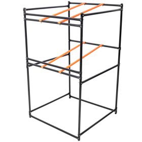 Lawn Mower Display And Storage Rack 3PCS Lawn Mowers Storage 330LB Load Capacity Black&Orange Color (Option: BlackOrange)