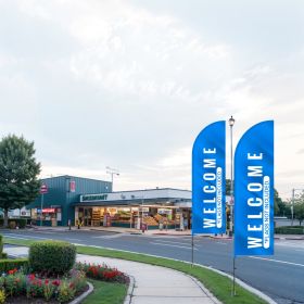 Feather Flag Pole Kit 2 Packs Swooper Flag Pole 12.7 Ft With Ground Stakes (Option: Multicolor)