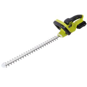 21V DC Hedge Trimmer,Brush Motor, With Battery And Seat Charger, 21inch Steel Blade, For Lawns, Bushes And Garden Landscaping (Option: BlackGreen)