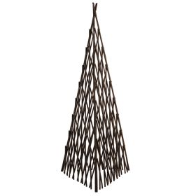 4FT Teepee Trellis For Climbing Plants, Natural Willow Plant Support, Expandable Wood Plant Cage For Beans, Peas, Cucumbers, Flowers, Vines And G (Option: default)