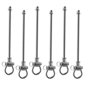 Swing Hangers, 6 Pack Heavy Duty Swing Brackets, 850 Lbs Each Load Capacity, Smooth Bearing, Stainless Steel Hangers, Ideal For Hammocks Playgrou (Option: default)