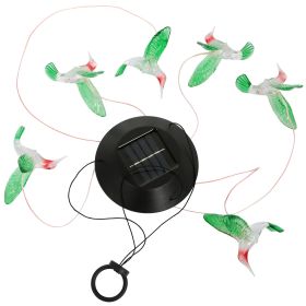 1Pc LED Solar Hummingbird Wind Chime Solar String Lights 6 LEDs Color-Changing IP65 Waterproof Decorative Lamp Lighting For Home Garden Fence Par (Option: 1Pc)