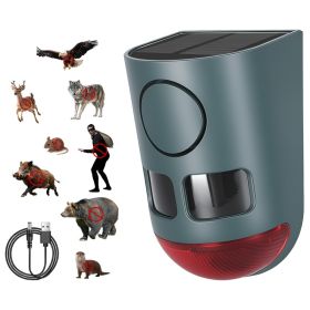 2Pack OR 1Pack Option 3-In-1 Ultrasonic Solar Animal Repeller Motion Activated Animal Repellent With Ultrasonic Sound Alarm Strobe Light 4 Modes (Option: 1PCS)