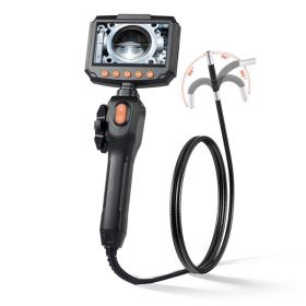 Articulating Borescope Camera With Light, Two-Way Articulated Endoscope, 0.24 Slim Lens, 4.3 IPS Screen, 8X Zoom, IP67 Waterproof Inspection Came (Option: default)