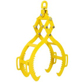 4 Claw Timber Log Lifting Logging Tongs Grabber Tong 28, Heavy Duty Solid Steel (Option: Yellow)