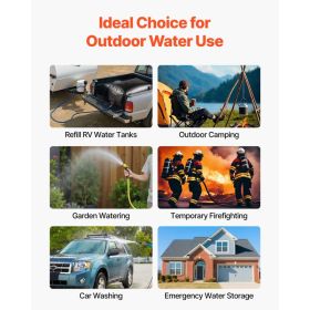 Water Storage Bladder, 63.4 Gal Collapsible Water Storage Bag, Wear-Resistant 1000D PVC Soft Waters Bag, Leakproof Camping Tank Containers For Ga (Option: Black)