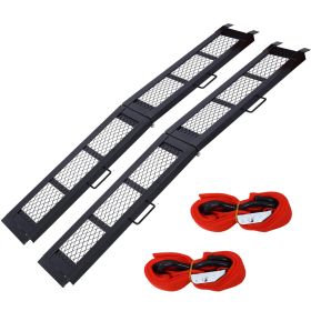 80 Steel Loading Ramp, 800LBS Capacity, Portable Motorcycle Ramp, Folding ATV Ramp For Pick Up Truck, Black, Pack Of PAIR (Option: Black)