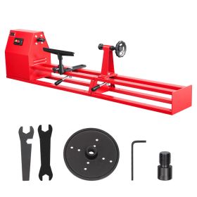 Wood Lathe 1/2 HP 14" X 40" Benchtop Wood Lathe Machine 4 Speeds, 930/1500/2050/2500 RPM, With Tool Rest, Wrenches, Faceplate, Heavy Duty, For Be (Option: default)