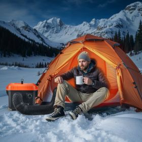 Diesel Heater Portable Diesel Air Heater 8KW DC 12V/24V All In One 1.1 Gal (Option: Orange)