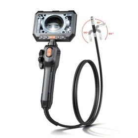 2-Way Dual-Lens Articulating Endoscope With Light, 1080P HD Industrial Borescope Inspection Camera With Articulated Probe, Rigid Snake Scope Cam (Option: default)