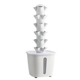 Hydroponic Tower, 30 Pods 6 Tiers Hydroponics Growing System Kit With App Control, Vertical Home Garden With 20L Water Tank & Pump, Planter Germi (Option: default)