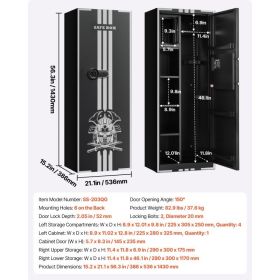 4 Gun Safe, Long Gun Cabinet For Rifles And Pistols, Quick Access Rifle Safe With 3 Ammo Slots And 2 Adjustable Racks, Large Digital Cabinet With (Option: Black)