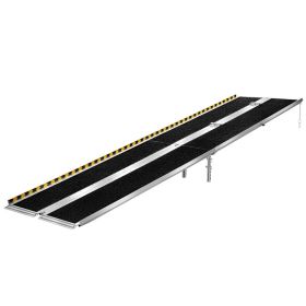 Portable Wheelchair Ramp, 10FT, Non-Slip Aluminum Folding Handicap Ramp For Wheelchair, 800 Lbs Capacity, Door Threshold Ramps For Home Steps, St (Option: default)