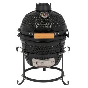 13in Round Ceramic Charcoal Grill Black (Option: default)