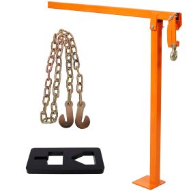 36 T Post Puller Fence Post Puller Heavy Duty Fence Post Puller With 47 Lifting Chain  T Post Puller Plate, ORANGE COLOR (Option: Orange)