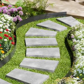 Metal Landscape Edging 10Packs 60in Rust-Resistant Bendable For Yard Garden (Option: Black)