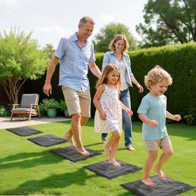 Decorative Stepping Stones With Stakes 16Pcs 15.5x15.5 In Walkway Pavers Grey (Option: Grey)