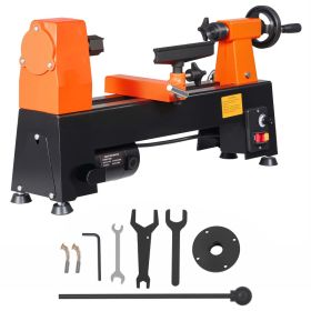 Wood Lathe 1/3 HP 8" X 13" Mini Benchtop Wood Lathe Variable Speed, 150 To 3200 RPM, Woodworking Machine With Tool Rest, Wrenches, Feet, For Begi (Option: default)