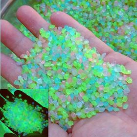 2000pcs/bag Glow In Dark Artificial Stone Gardening Aquarium Landscape Fluorescent Small Stone Vase Hourglass Luminous Sand Fluorescent Particles (Color: Multicolor, size: 2000pcs/bag)