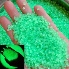 2000pcs/bag Glow In Dark Artificial Stone Gardening Aquarium Landscape Fluorescent Small Stone Vase Hourglass Luminous Sand Fluorescent Particles (Color: Dark Green, size: 2000pcs/bag)