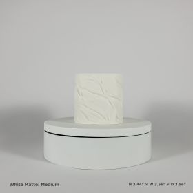 Flowing Textured Planter | Sculptural Accent for Your Space (Color: White Matte, size: medium)