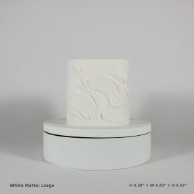 Flowing Textured Planter | Sculptural Accent for Your Space (Color: White Matte, size: large)
