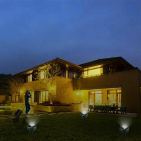 Solar Power Animal Repeller Ultrasonic Mole Pest Cat Mice Rodent Outdoor LED 2PK (Color: White)