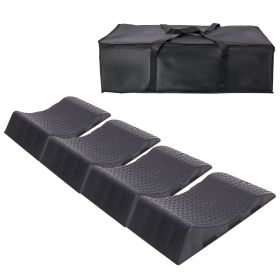 4PACK Tire Saver Ramps,Car Tire Wheel Ramps,Anti-Slip Hard Plastic Design,With Carry Bag,Black (Option: Black)