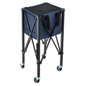2-in-1 Tennis & Pickleball Hopper, With Pickup Tube, Foldable Pickleball Basket Cart With With Wheels, Holds 150 Tennis Balls Or 260 Pickleballs, (Option: default)