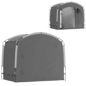 Storage Shed Tent, Portable And Waterproof With 210D Oxford Fabric And Carry Bag For All your garden pots & supplies Dark Gray (Option: Dark Gray)