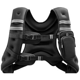 Weighted Vest, 25 Lbs Body Weight Vest For Men Women, With Reflective Stripe, Adjustable Buckle, Workout Equipment For Strength Training, Running (Option: default)