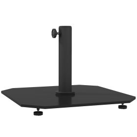 Square Patio Umbrella Base, 41 Lbs Metal Umbrella Stand Base With Adjustable Foot Pads, Heavy Duty Patio Umbrella Holder For 1.31.51.9 Umbrella P (Option: Black)